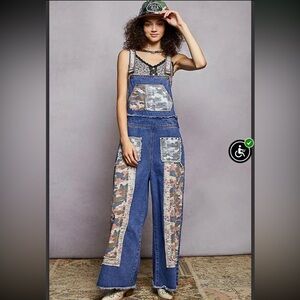 Pol Denim Camo Overalls